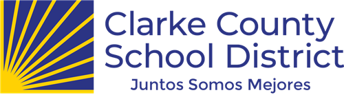 Clarke County School District horizontal logo - Spanish